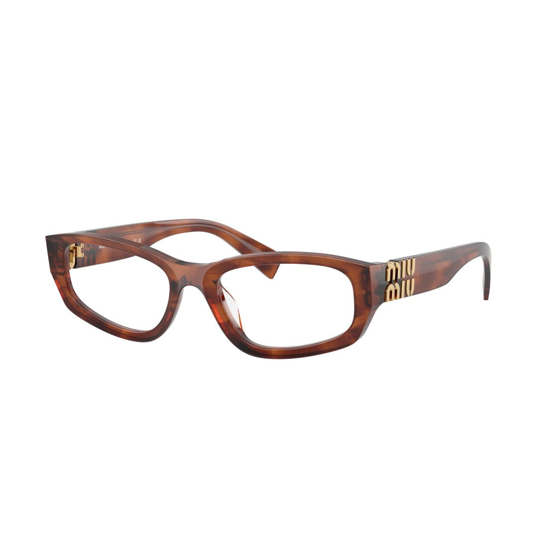 Miu Miu 0Mu 04Yv Rectangular Tortoiseshell Acetate Eyeglasses