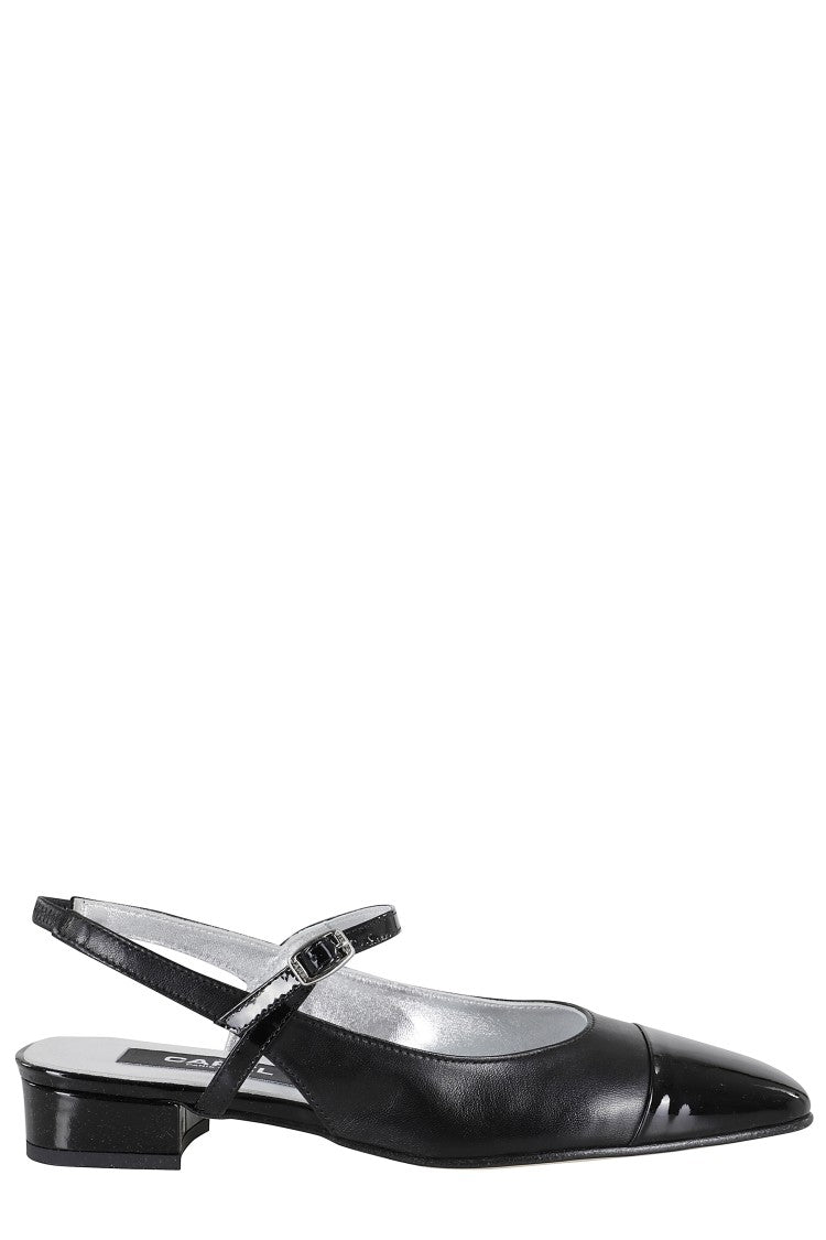 Carel Paris Pointed Toe Slingback Shoe With Adjustable Straps