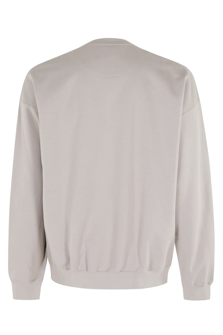Y-3 Turtledove Fl Crew Sweat Brushed Terry Cotton-Blend Sweatshirt