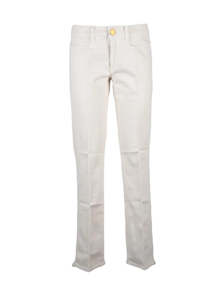Seafarer Structured White Denim Jeans With Classic Five-Pocket Styling