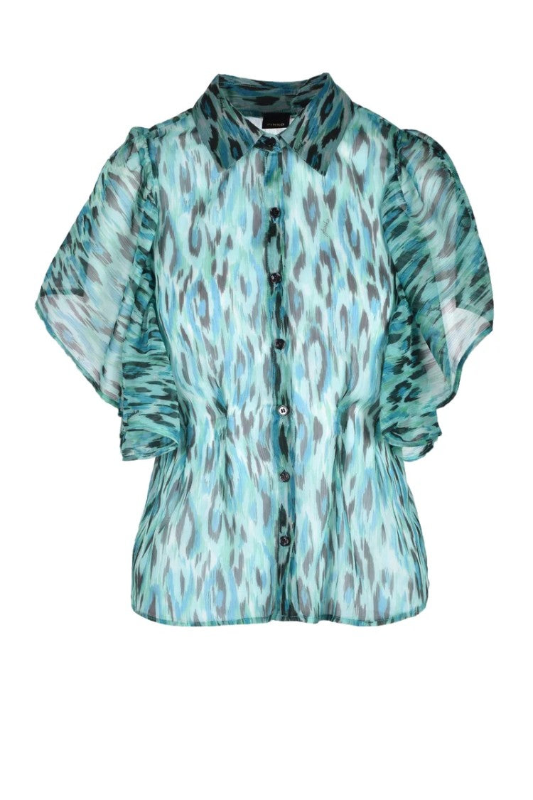 Pinko Green Polyester Shirt