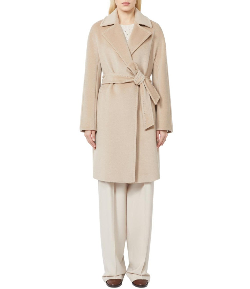 Max Mara Classic Beige Virgin Wool Scire Coat