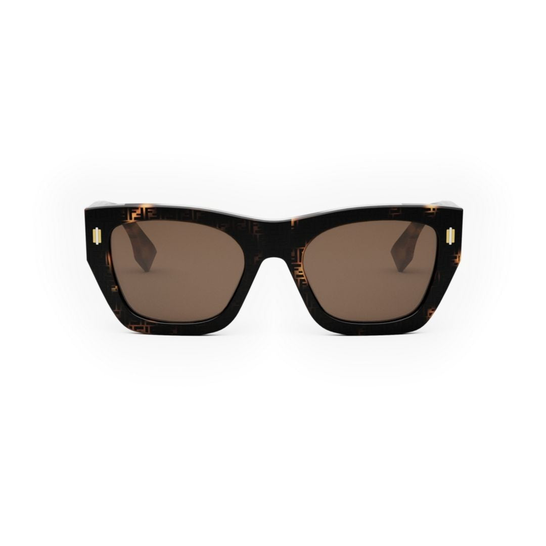 Fendi Oversized Tortoiseshell Sunglasses With Subtle Branding
