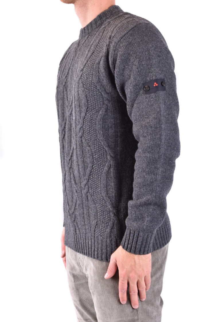 Peuterey Multicolor Cable Knit Sweater Ribbed Finish