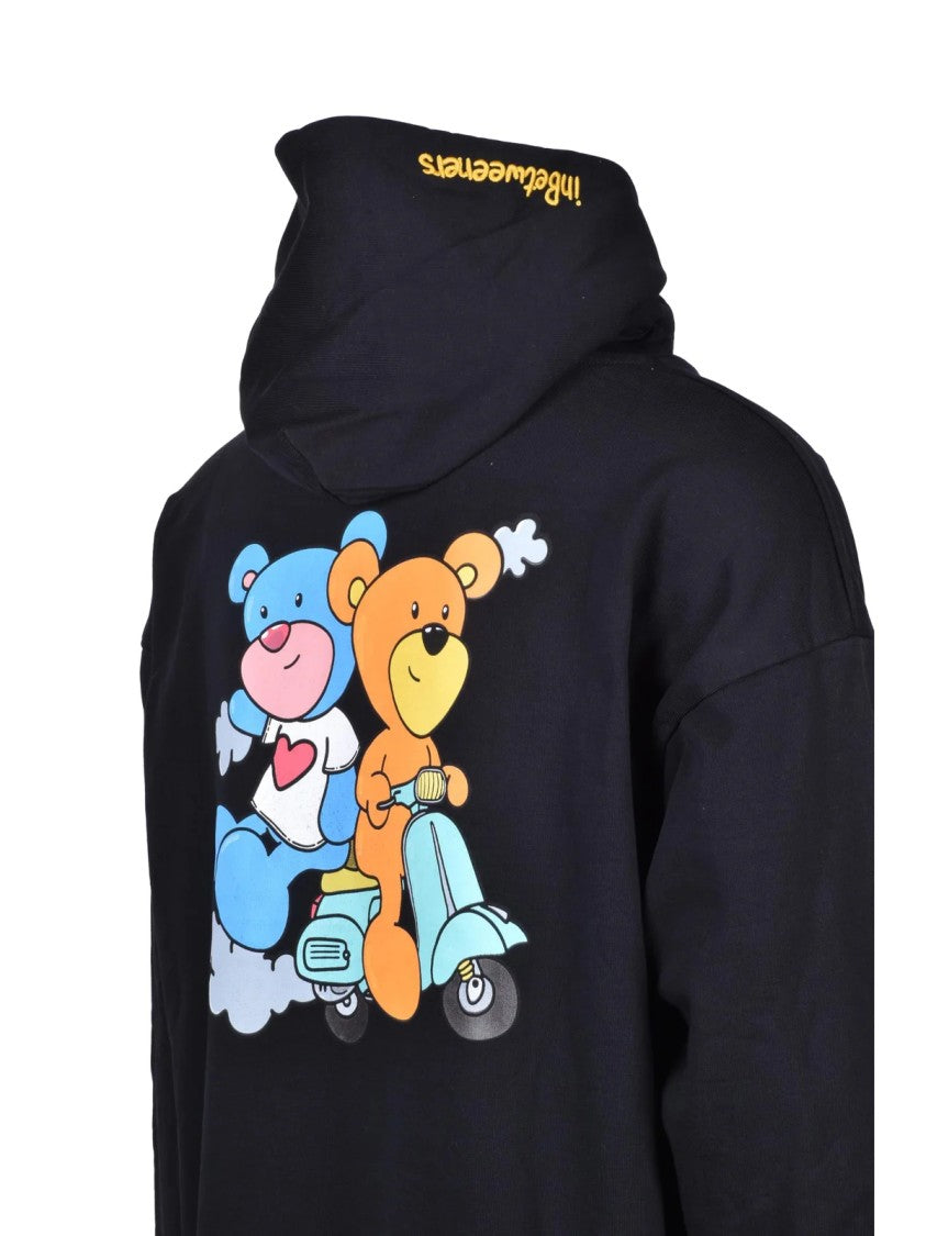 Inbetweeners Black Hooded Cotton Hoodie