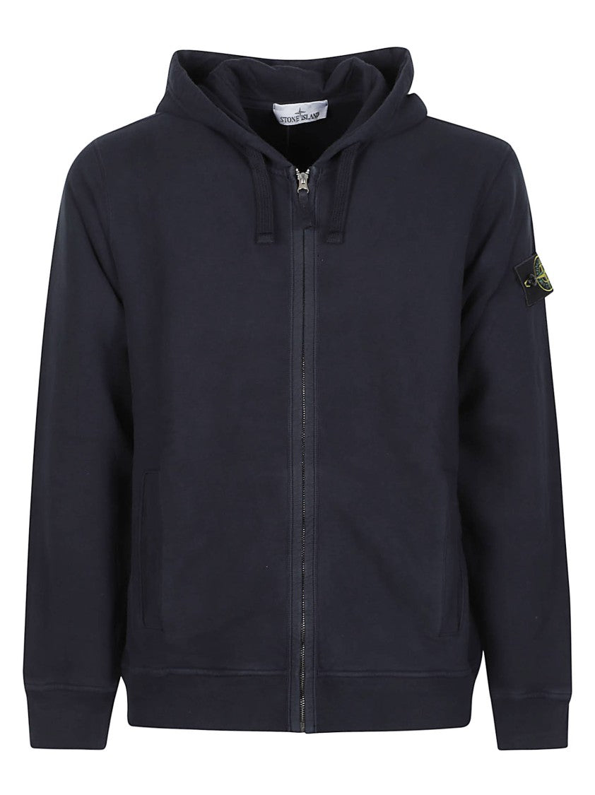 Stone Island Minimalist Full-Zip Cotton Sweatshirt