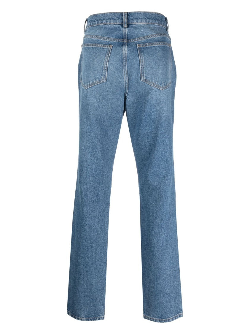 Moschino Relaxed Fit Straight Jeans With Five-Pocket Design