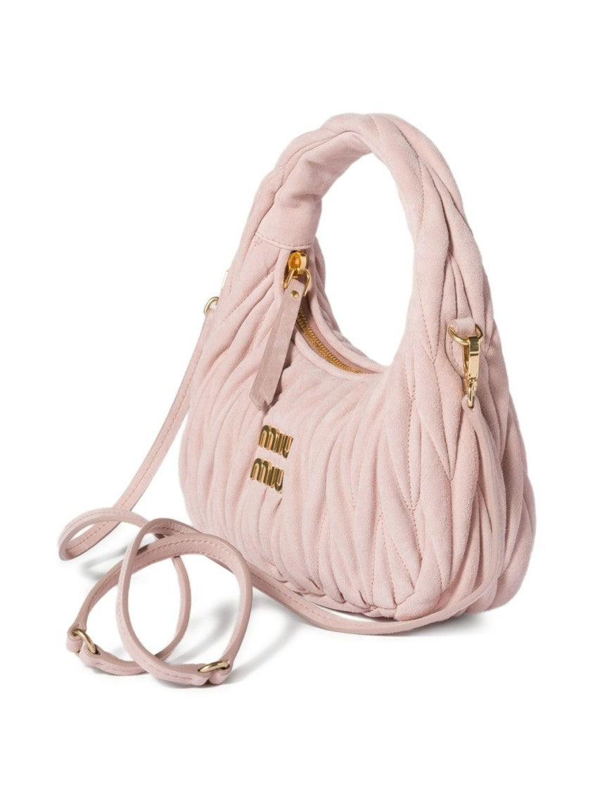 Miu Miu Quilted Lamb Leather Handbag With Padded Handle