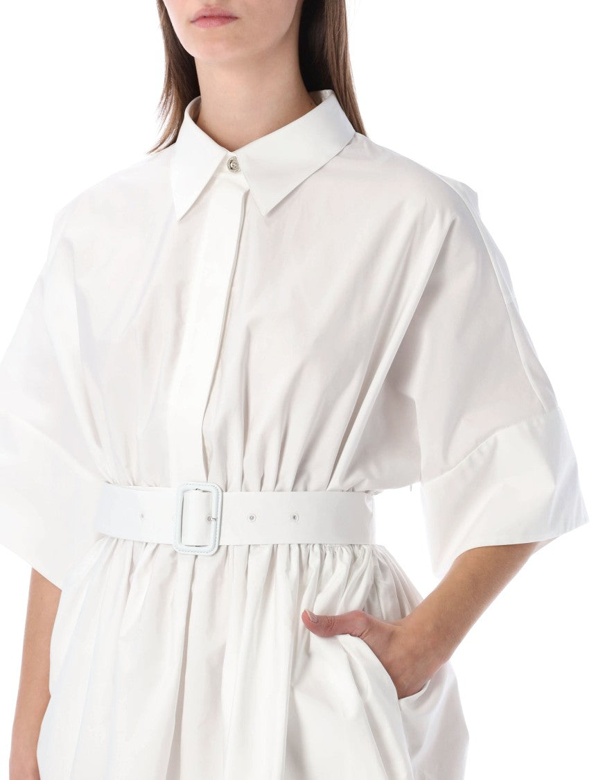 Givenchy Structured Poplin Mini Shirt Dress With Cape-Style Back