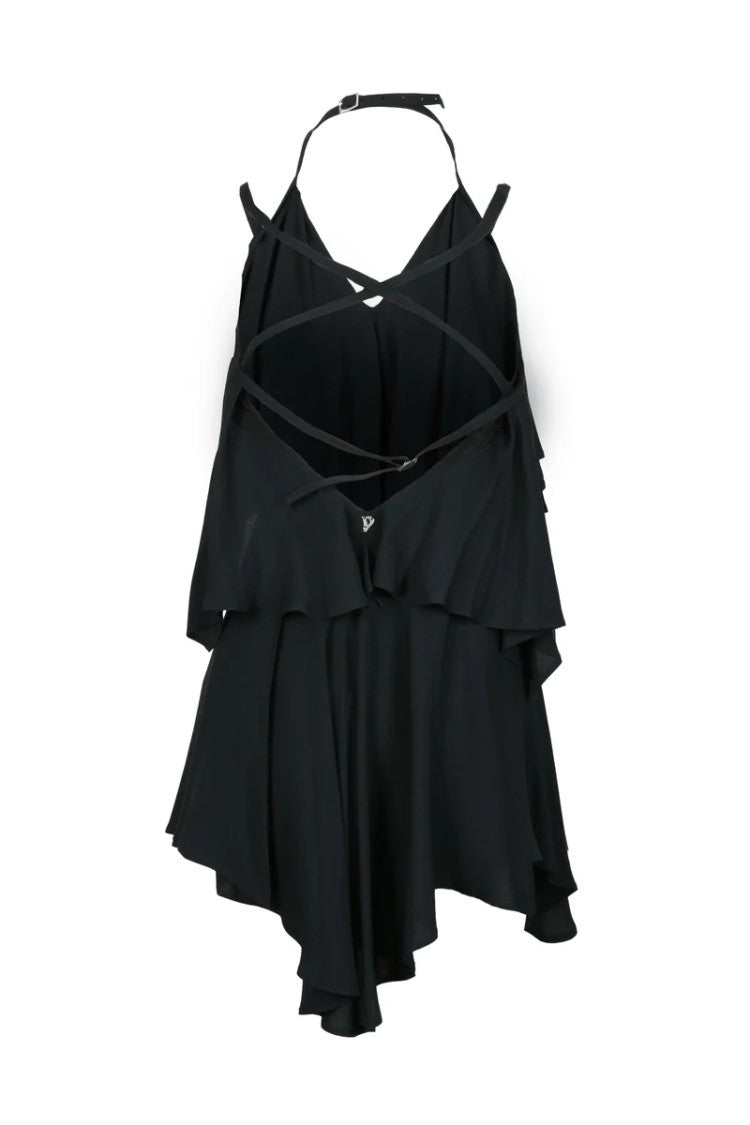 Dondup Short Twisted Dress - Black