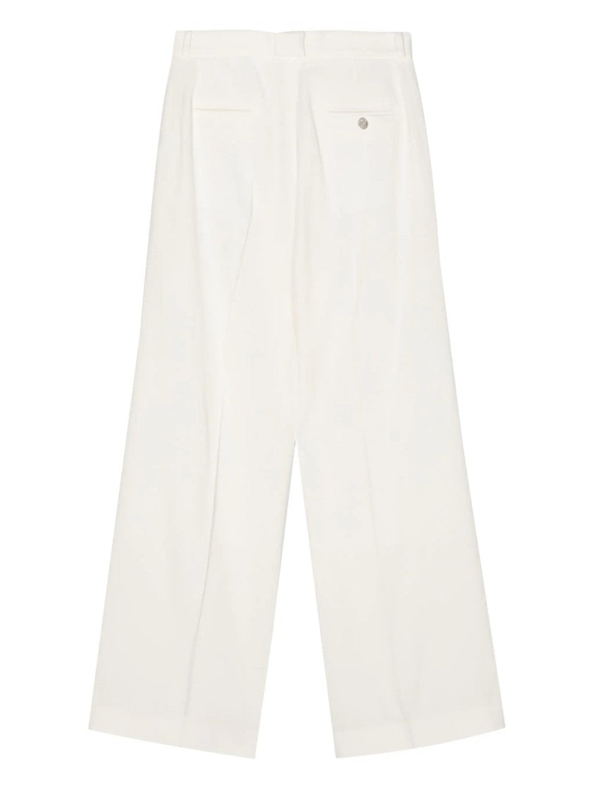 Lanvin High-Waisted Wide-Leg Trousers With Front Pleats