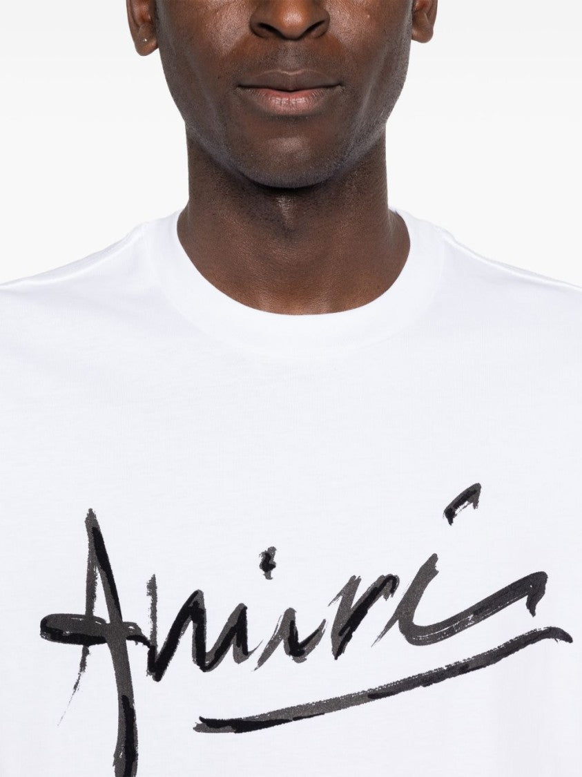 Amiri Brushstroke Logo T-Shirt With Relaxed Fit