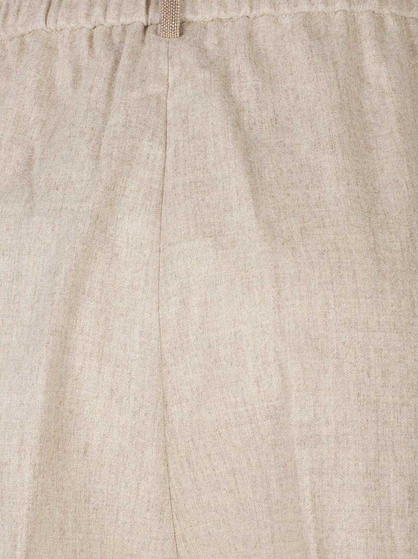 Fabiana Filippi Relaxed Fit Trousers With Tapered Leg Design And Textured Fabric