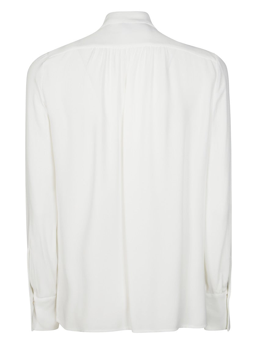 Elisabetta Franchi Flowing Blouse With Gold Chain Accents