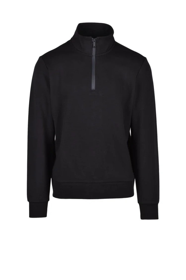 Calvin Klein Black Half-Zip Stretch Sweatshirt