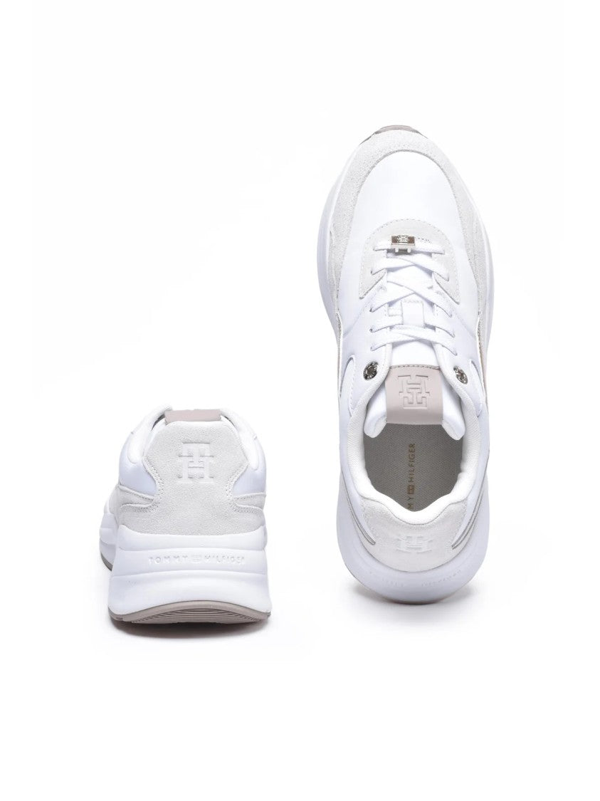 Tommy Hilfiger White Beige Chunky Runner Sneakers