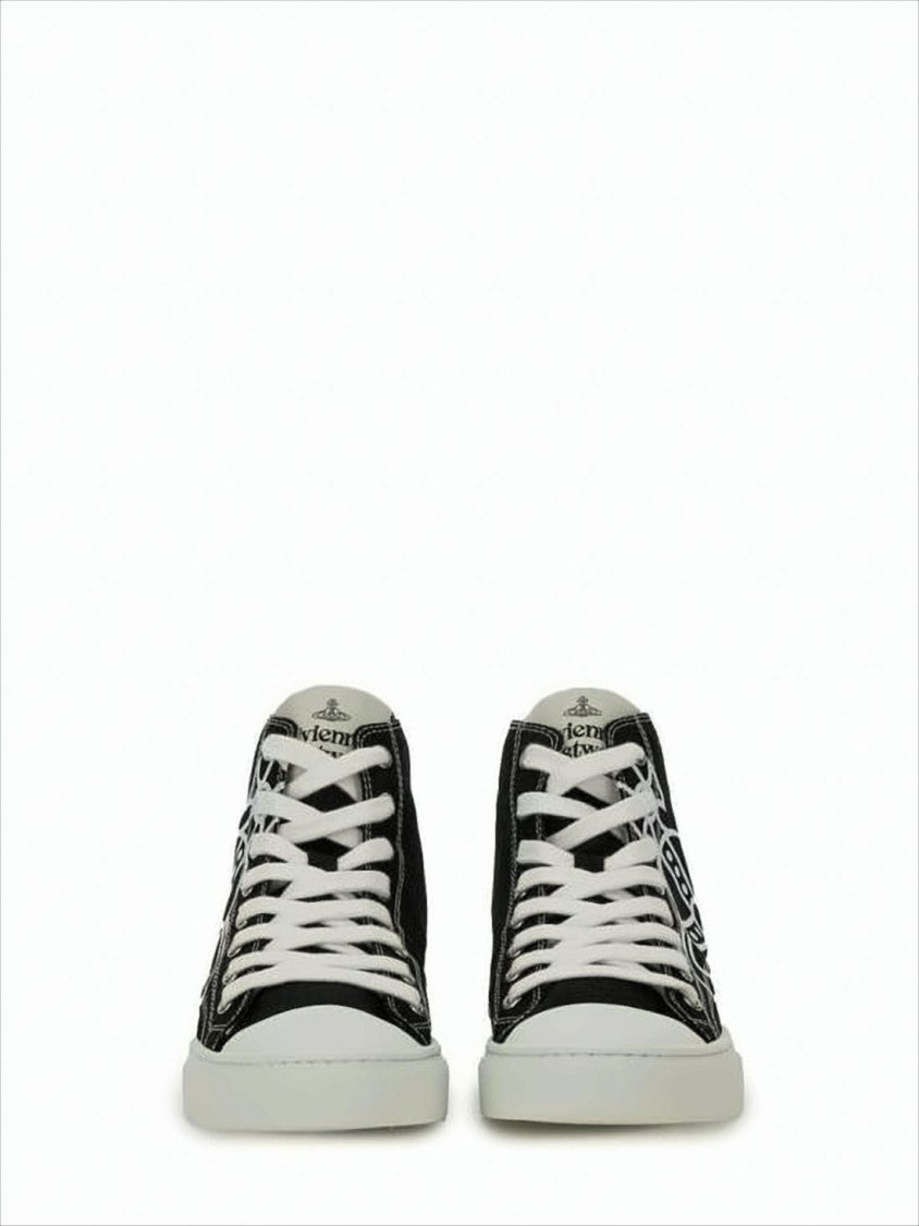 Vivienne Westwood High-Top Sneakers With Graphic Emblem And Textured Sole