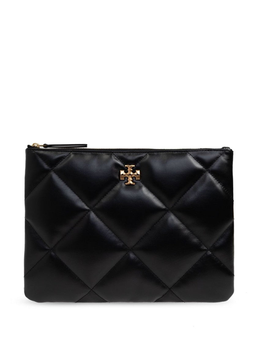 Tory Burch Quilted Black Calfskin Handbag