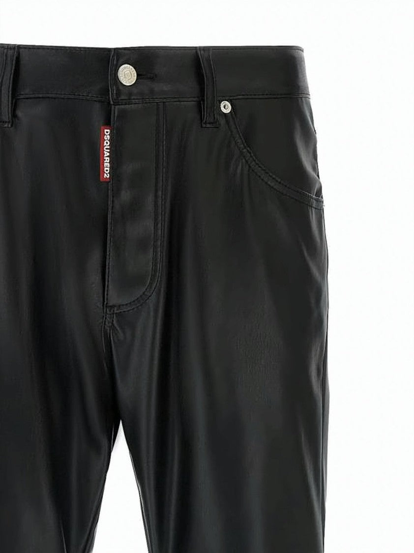 Dsquared2 Straight-Legged Trousers With Smooth Finish And Five-Pocket Design