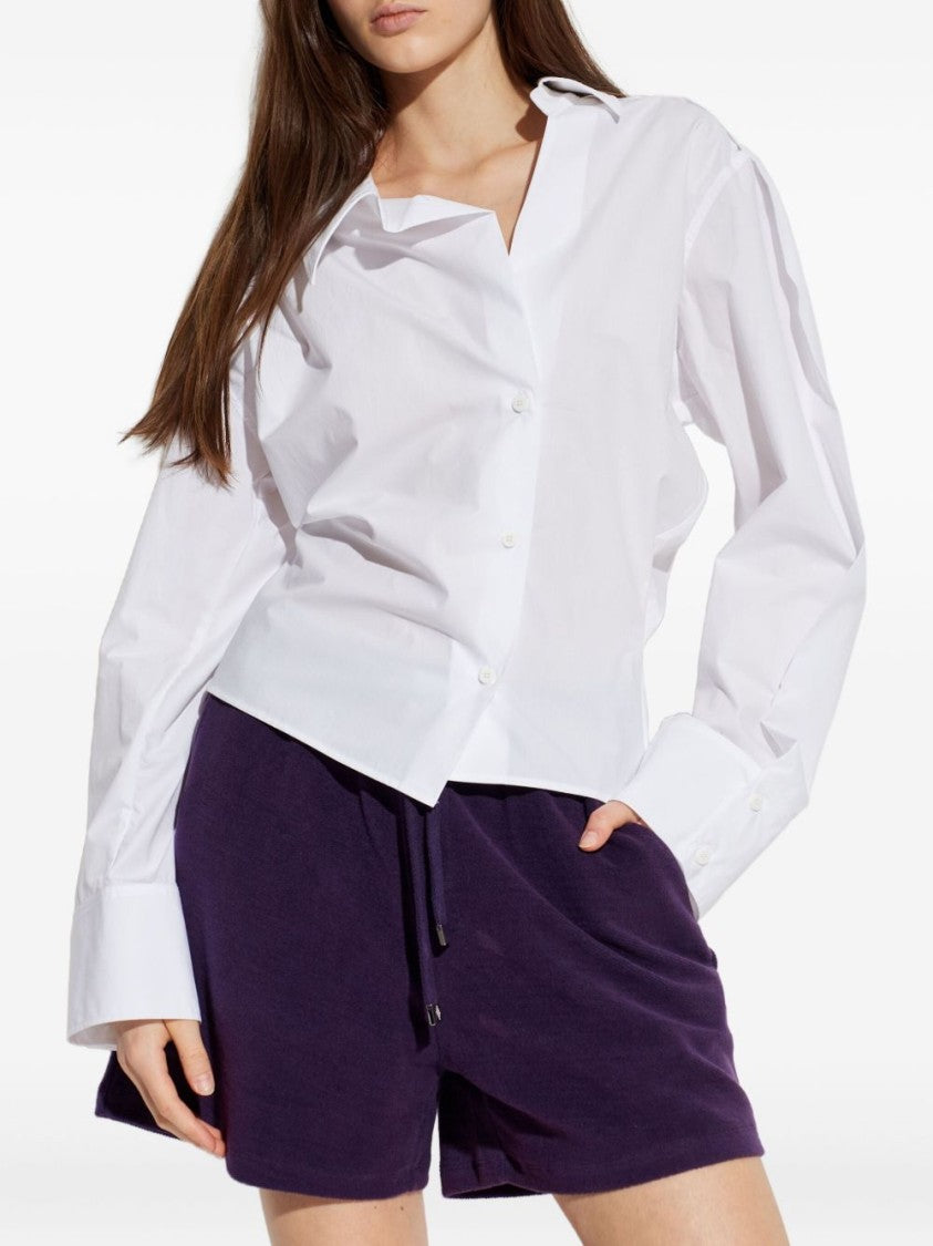 The Attico Structured White Shirt With Classic Collar