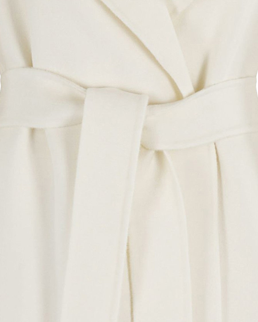 Max Mara Long Wrap Coat With Belted Waist And Kimono Sleeves