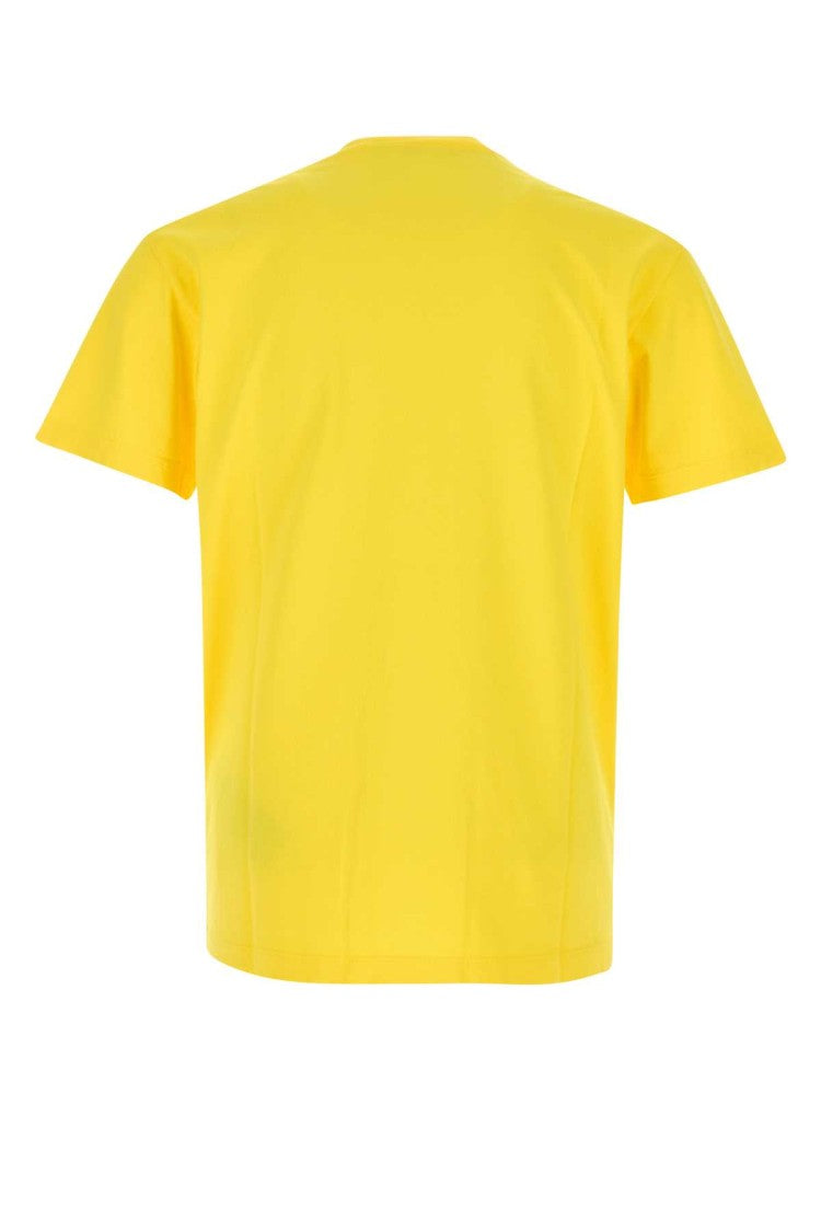 Dsquared2 Graphic Print Yellow Cotton T-Shirt