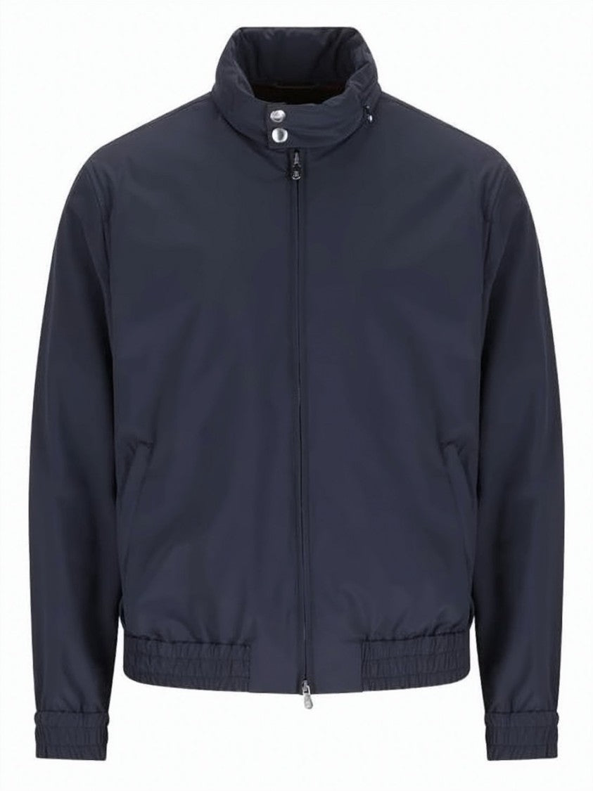 Brunello Cucinelli Blue Nylon And Elastane Jacket