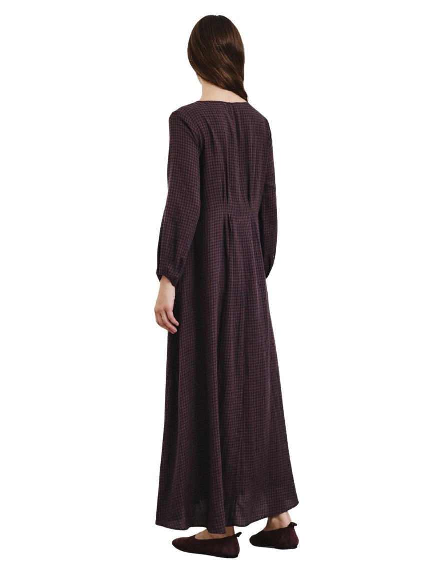 Pomandère Gingham Flannel Maxi Dress
