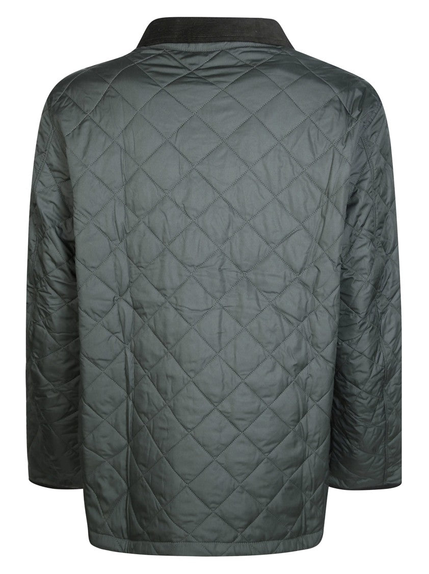 Barbour Green Hornby Diamond-Stitched Quilted Jacket