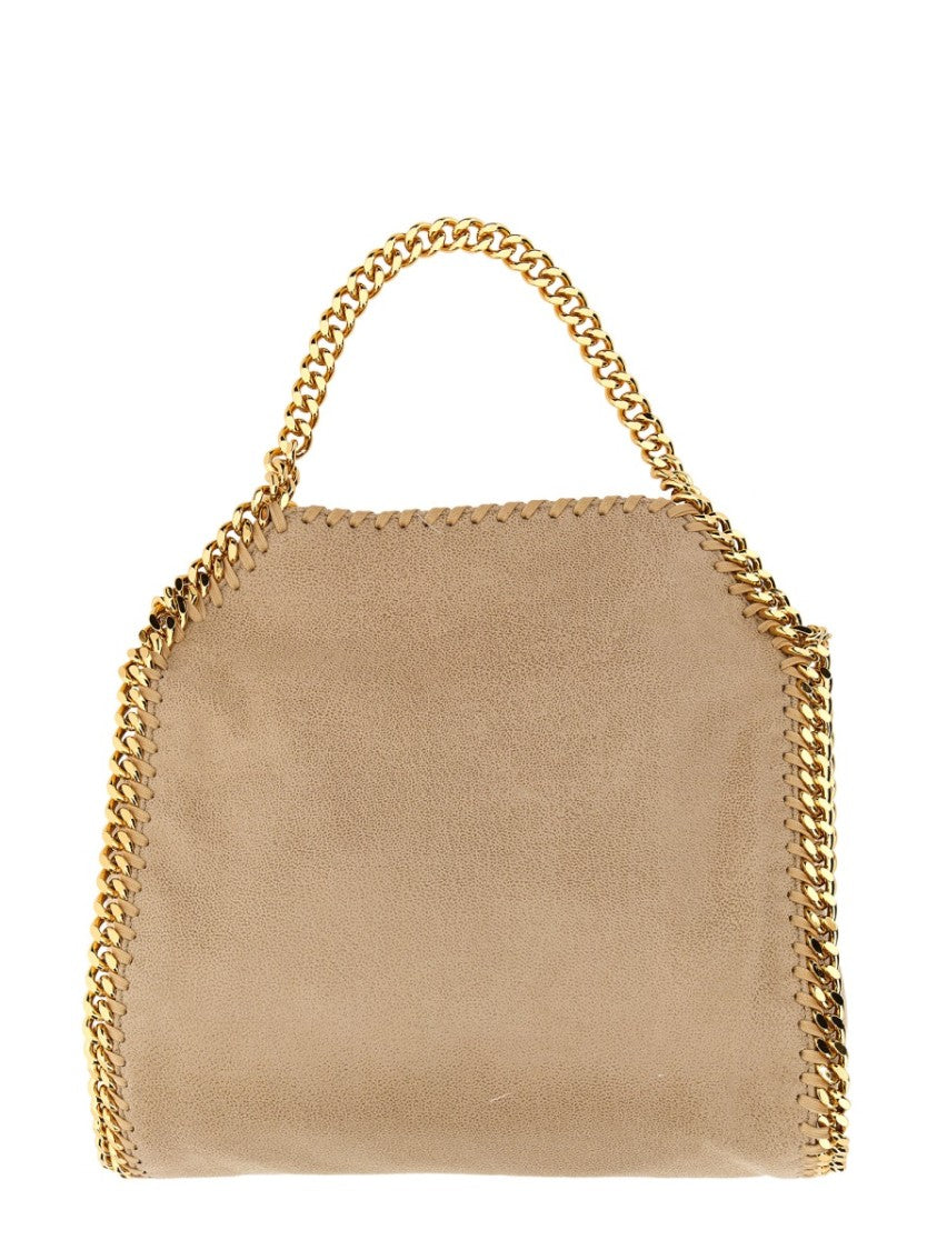 Stella Mccartney Gold Chain Trim Suede-Like Shoulder Bag