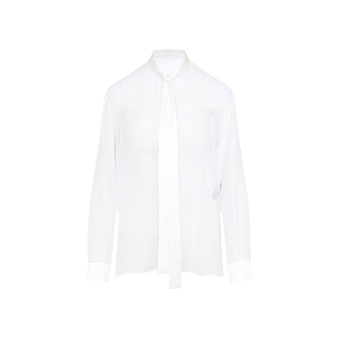 Dolce & Gabbana Optical White Silk Shirt