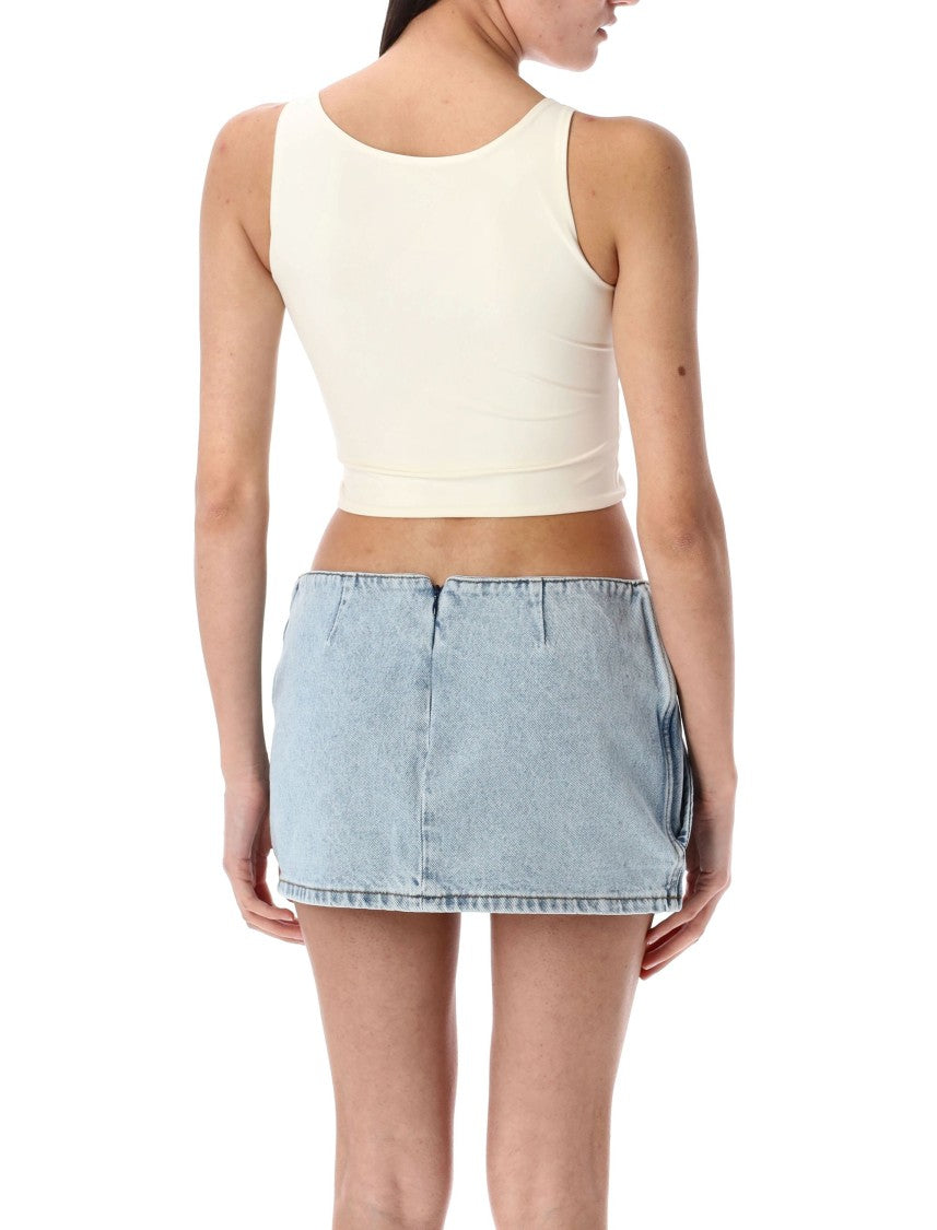 Magda Butrym Cropped Swim Bra With V-Neckline