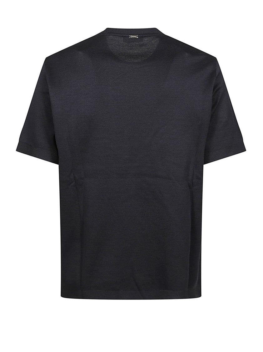 Herno Superfine Cotton T-Shirt With Classic Round Neckline