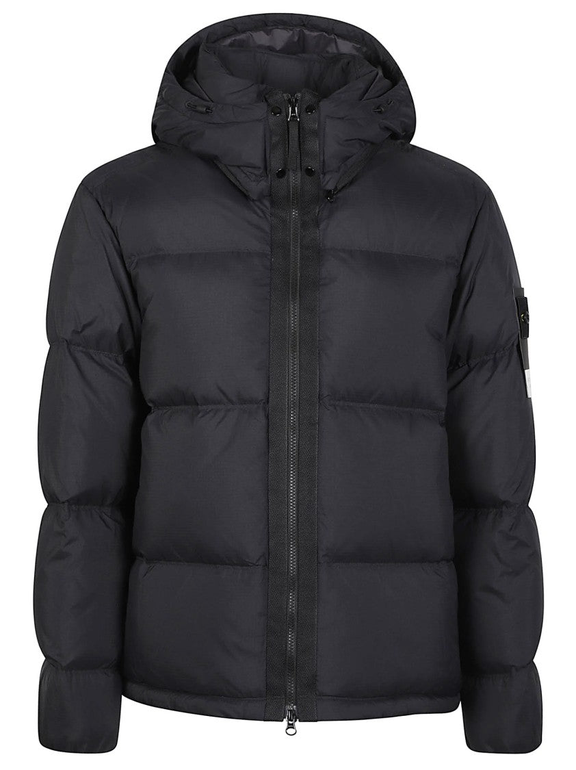 Stone Island Rds Quilted Adjustable Hood Down Jacket