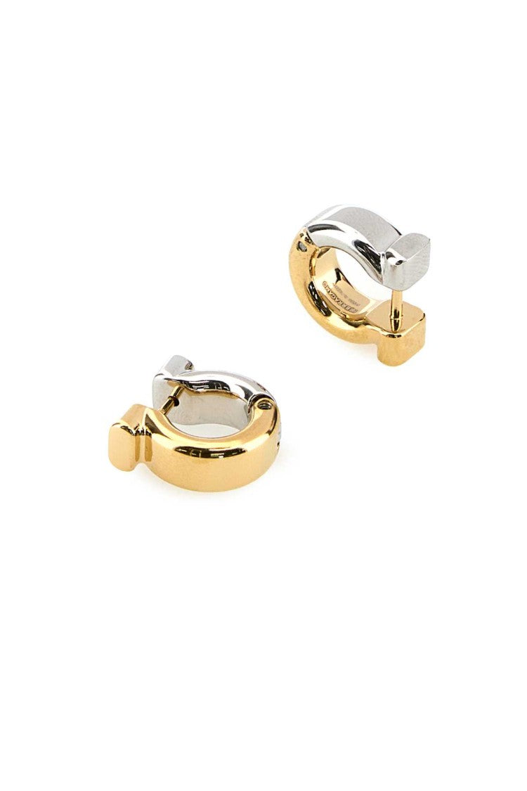 Salvatore Ferragamo Two-Tone Metal Earrings
