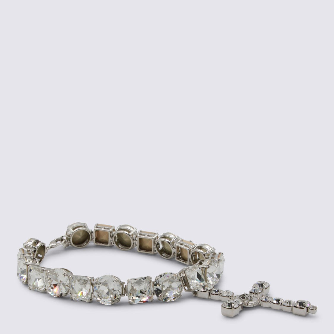 Blumarine Silver-Tone Bracelet With Cross Pendant
