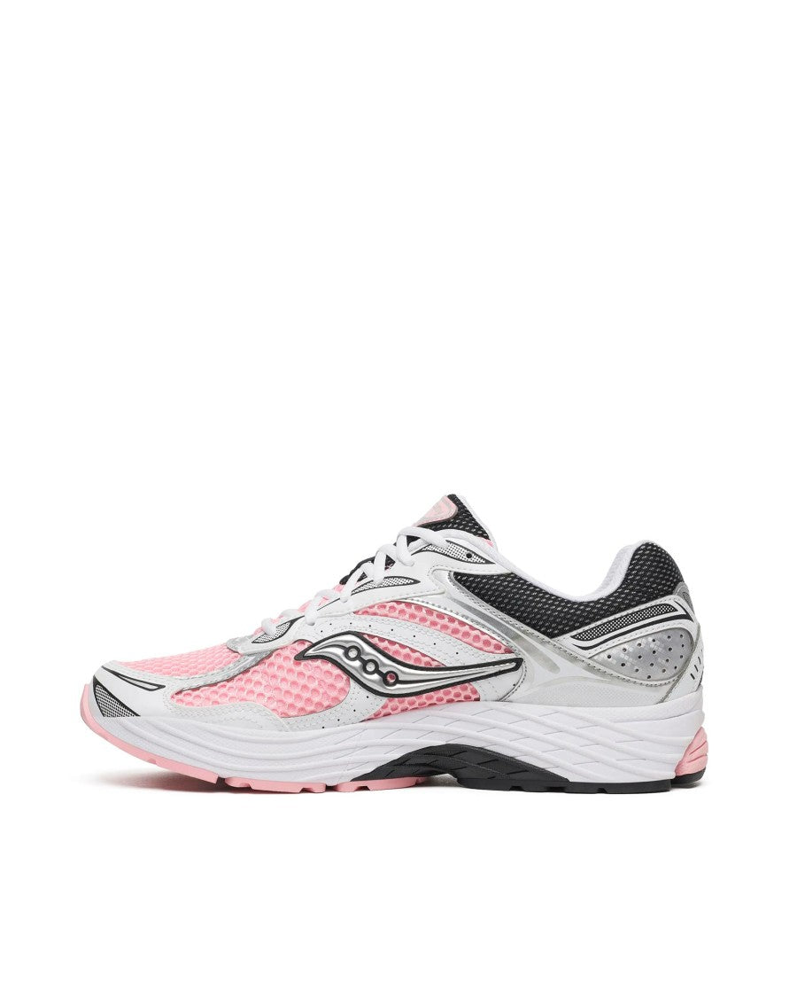 Saucony White Progrid Omni 9 Mesh Leather Sneakers
