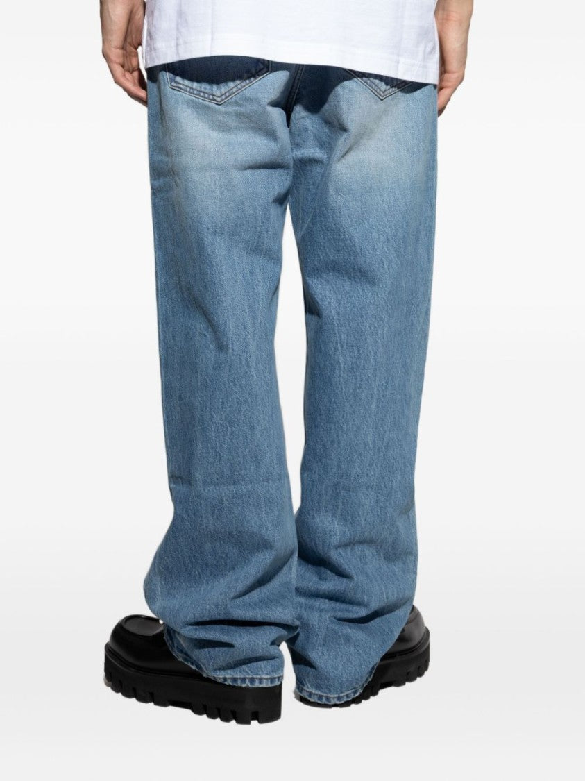 Jacquemus Blue Natural Cotton Straight Leg Jeans