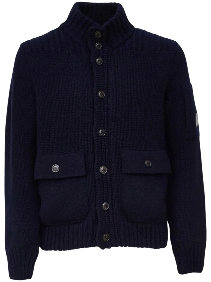 C.P. Company Lambswool Button Lens Sweater