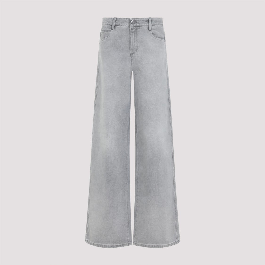 Ermanno Scervino Baggy Grey Cotton Jeans