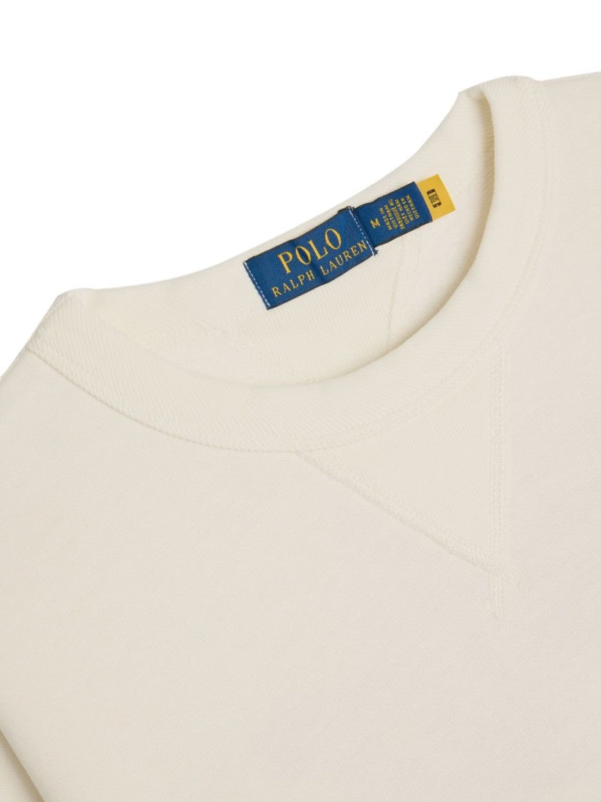 Polo Ralph Lauren Light Beige Sweatshirt With Logo And Chest Patch Pocket