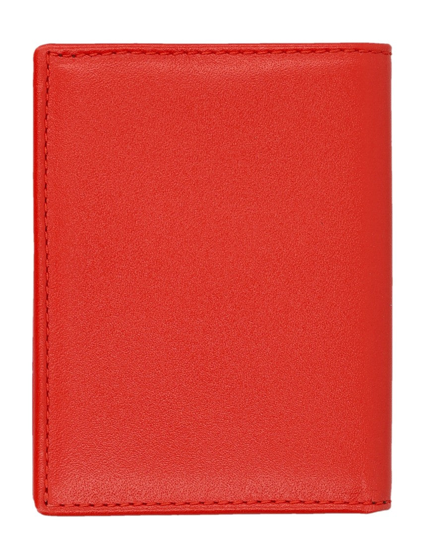 Comme Des Garçons Bifold Wallet In Vibrant Red