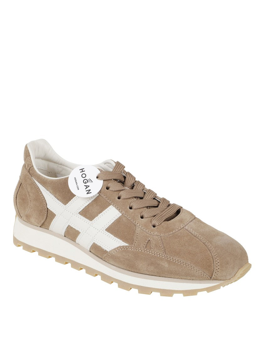 Hogan Soft Suede Sneakers With Contrasting Accents