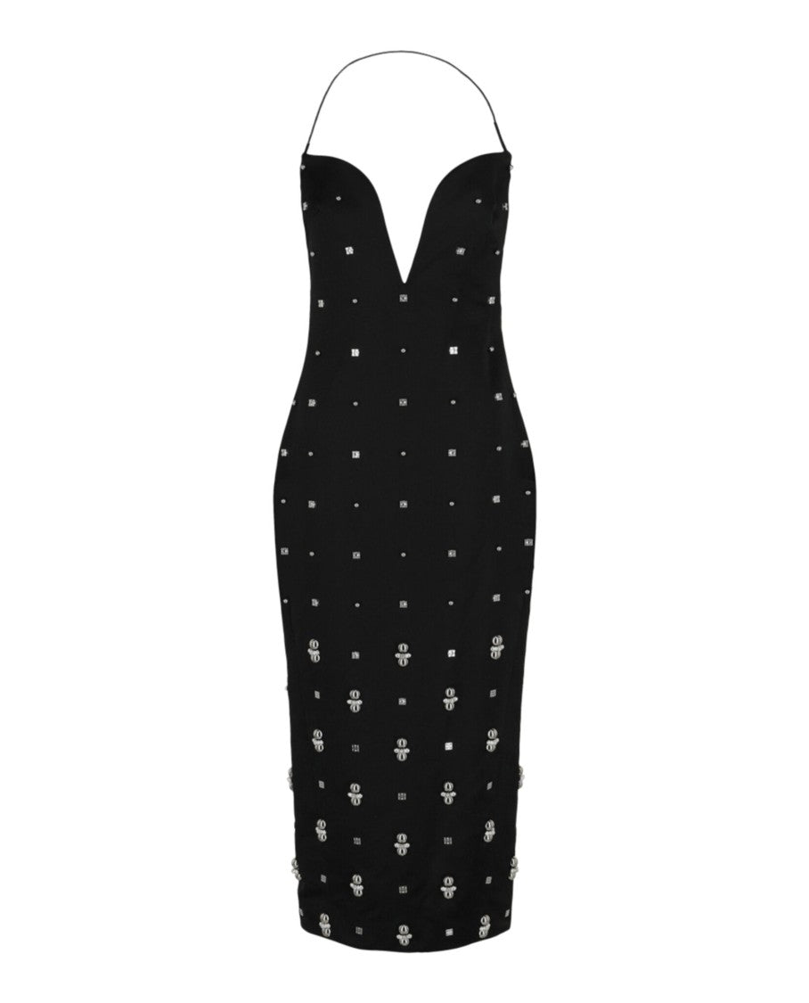 Givenchy 4G Embellished Silk Midi Dress