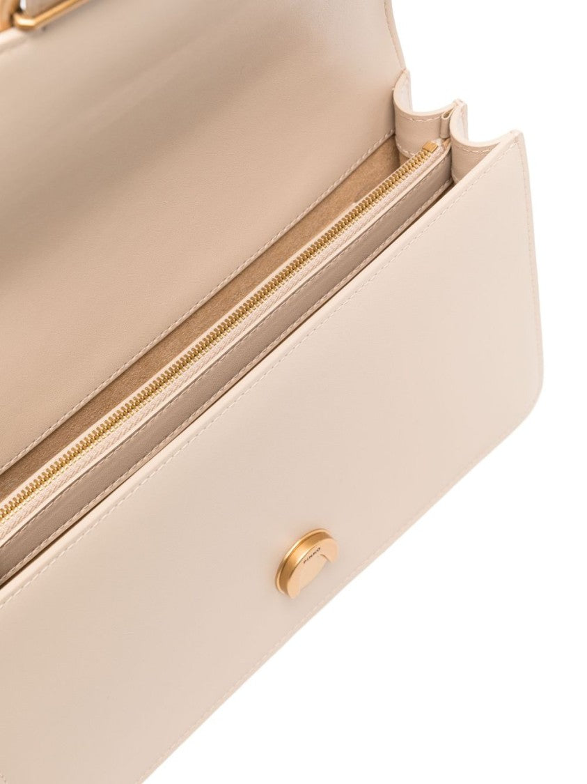 Pinko Rectangular Handbag With Gold-Tone Chain Strap