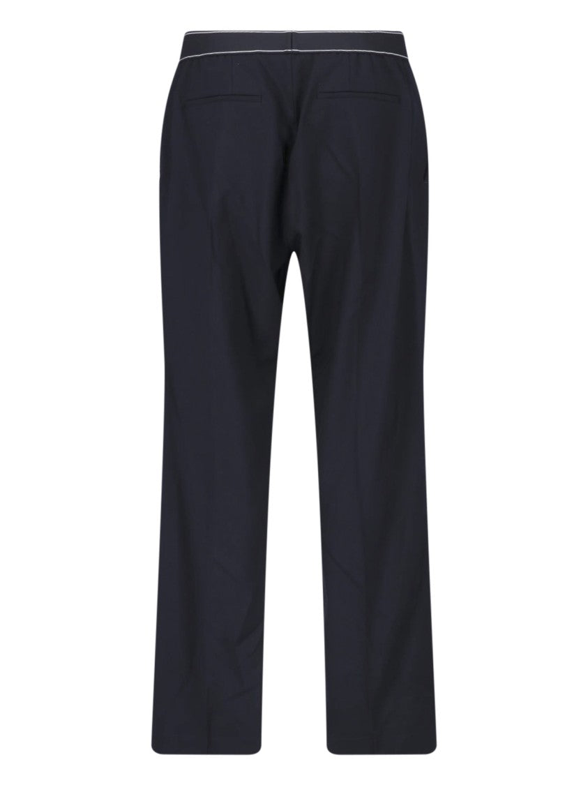 Casablanca Black Virgin Wool Straight-Leg Pants