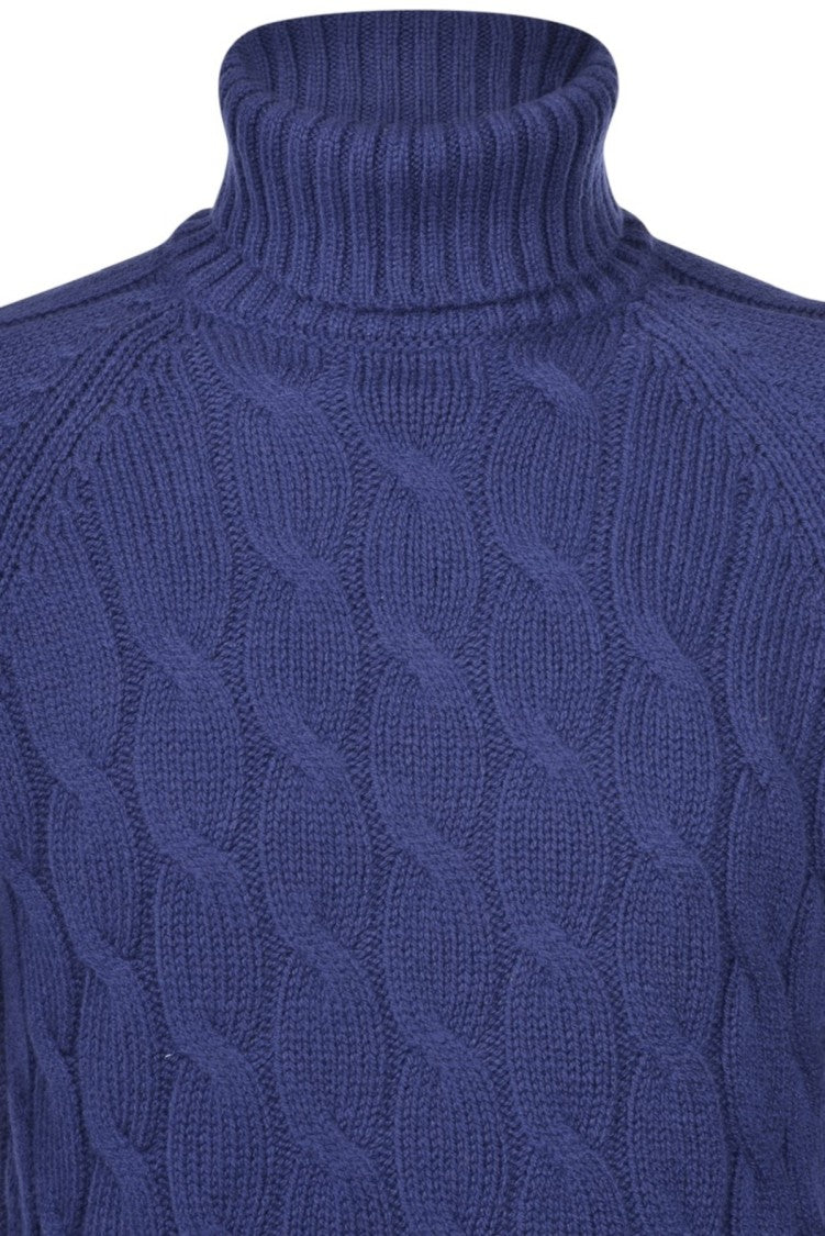 Paolo Fiorillo Capri Air Wool Blend Cable-Knit Turtleneck Sweater