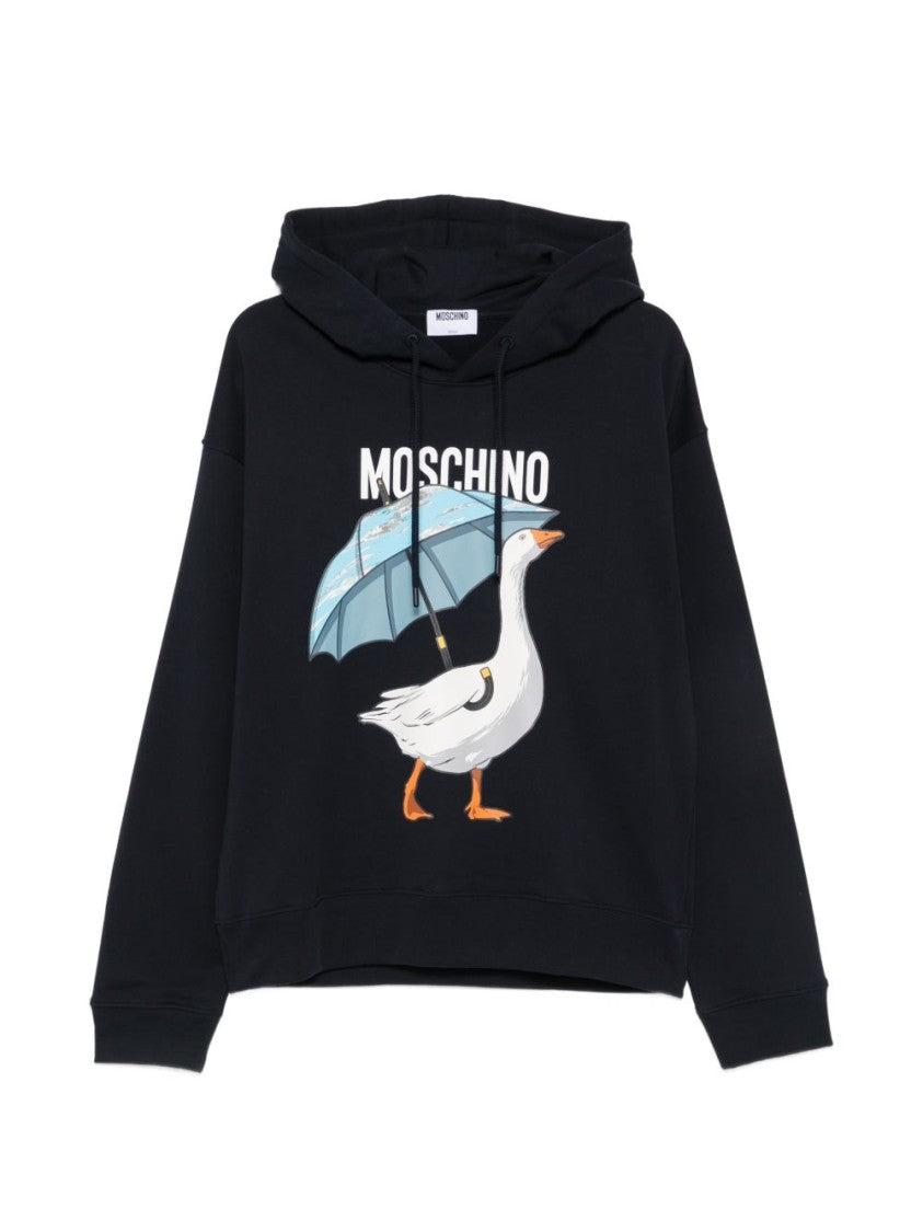 Moschino Graphic Hoodie With Playful Goose Design