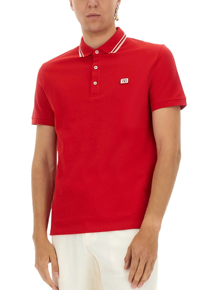 Valentino Polo Shirt With Signature Vlogo