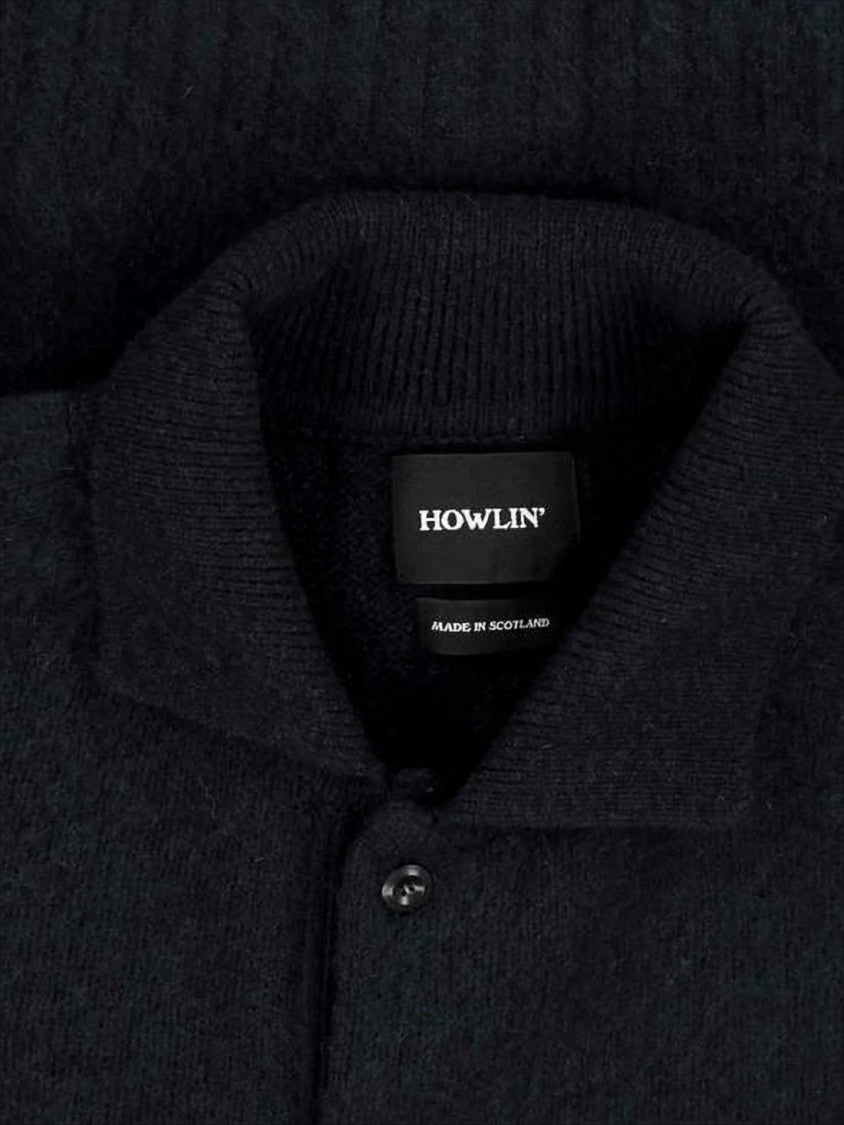 Howlin Button-Up Wool Cardigan With Structured Collar
